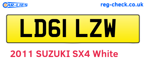 LD61LZW are the vehicle registration plates.