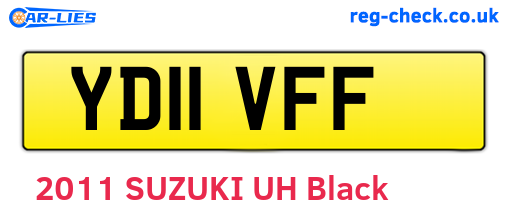 YD11VFF are the vehicle registration plates.