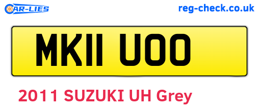MK11UOO are the vehicle registration plates.