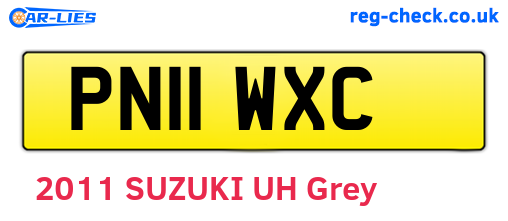 PN11WXC are the vehicle registration plates.