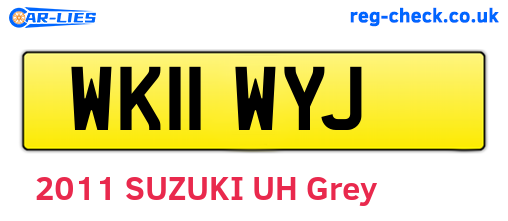 WK11WYJ are the vehicle registration plates.