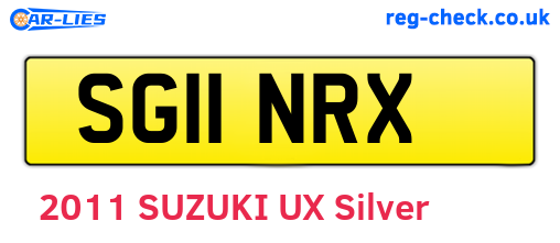 SG11NRX are the vehicle registration plates.