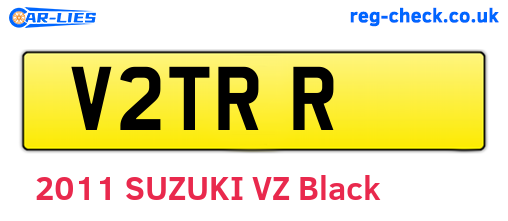 V2TRR are the vehicle registration plates.