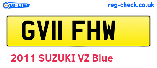 GV11FHW are the vehicle registration plates.