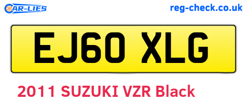 EJ60XLG are the vehicle registration plates.