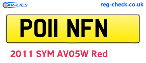 PO11NFN are the vehicle registration plates.