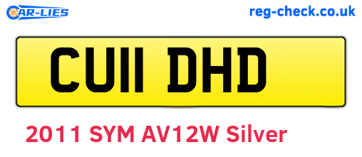 CU11DHD are the vehicle registration plates.