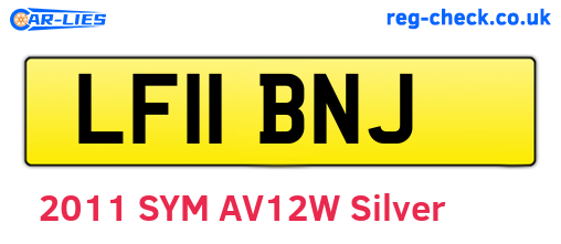 LF11BNJ are the vehicle registration plates.