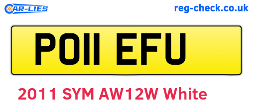 PO11EFU are the vehicle registration plates.
