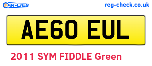 AE60EUL are the vehicle registration plates.