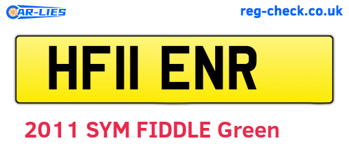 HF11ENR are the vehicle registration plates.