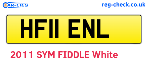HF11ENL are the vehicle registration plates.