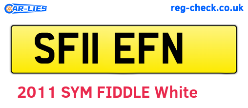 SF11EFN are the vehicle registration plates.