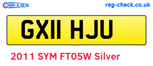 GX11HJU are the vehicle registration plates.
