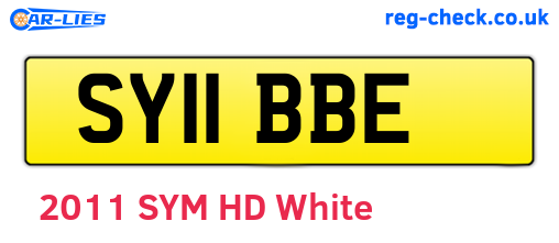 SY11BBE are the vehicle registration plates.