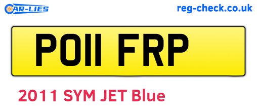 PO11FRP are the vehicle registration plates.