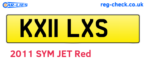 KX11LXS are the vehicle registration plates.