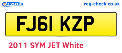 FJ61KZP are the vehicle registration plates.