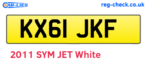 KX61JKF are the vehicle registration plates.