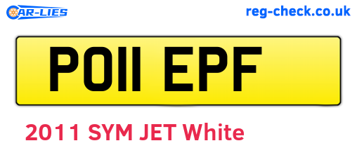 PO11EPF are the vehicle registration plates.