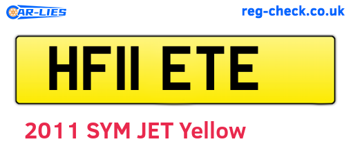 HF11ETE are the vehicle registration plates.