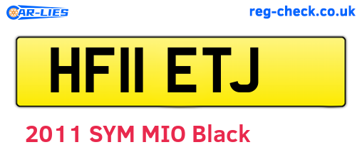 HF11ETJ are the vehicle registration plates.