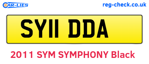 SY11DDA are the vehicle registration plates.