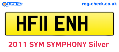 HF11ENH are the vehicle registration plates.