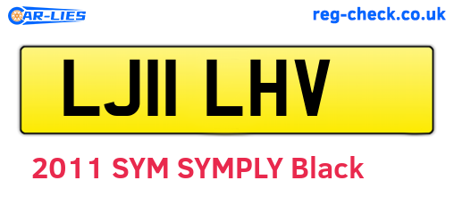 LJ11LHV are the vehicle registration plates.