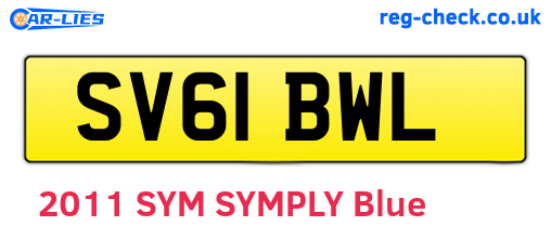 SV61BWL are the vehicle registration plates.