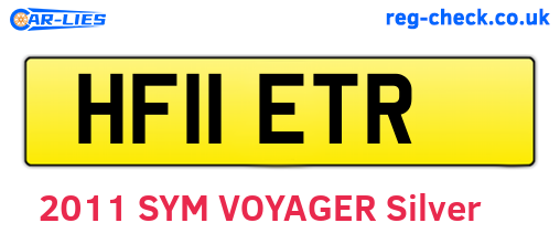 HF11ETR are the vehicle registration plates.