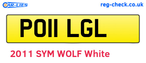 PO11LGL are the vehicle registration plates.