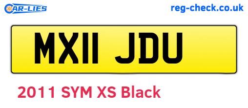 MX11JDU are the vehicle registration plates.