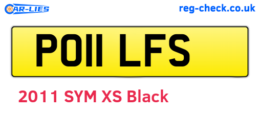 PO11LFS are the vehicle registration plates.