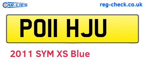 PO11HJU are the vehicle registration plates.