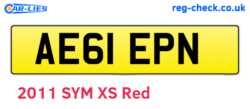 AE61EPN are the vehicle registration plates.