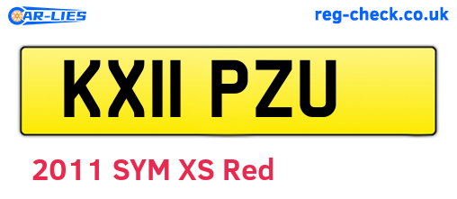 KX11PZU are the vehicle registration plates.