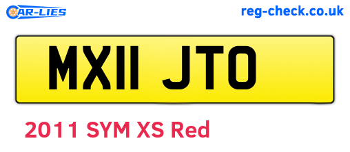 MX11JTO are the vehicle registration plates.