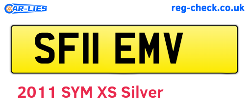 SF11EMV are the vehicle registration plates.