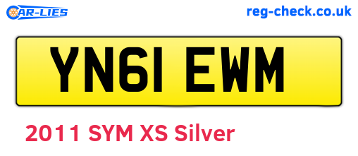 YN61EWM are the vehicle registration plates.