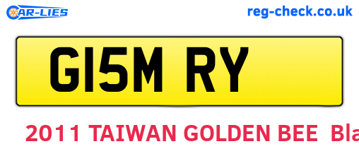 G15MRY are the vehicle registration plates.