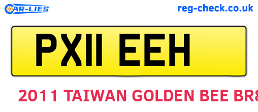 PX11EEH are the vehicle registration plates.
