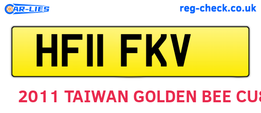 HF11FKV are the vehicle registration plates.