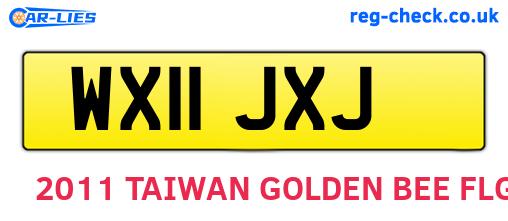 WX11JXJ are the vehicle registration plates.
