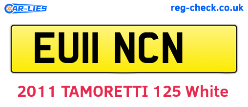 EU11NCN are the vehicle registration plates.