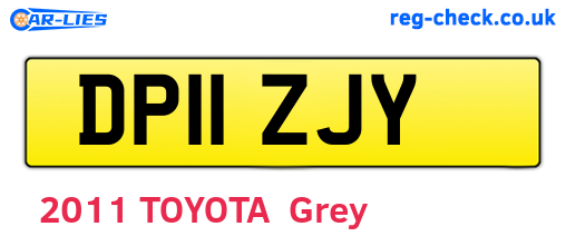 DP11ZJY are the vehicle registration plates.