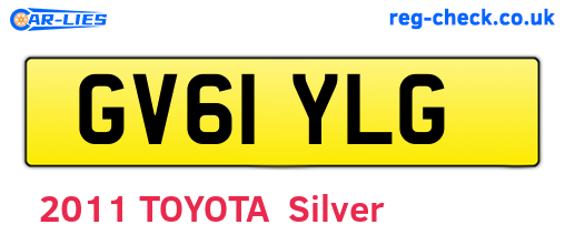 GV61YLG are the vehicle registration plates.