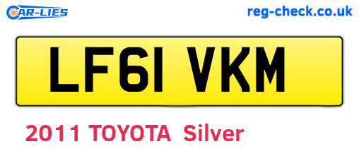 LF61VKM are the vehicle registration plates.