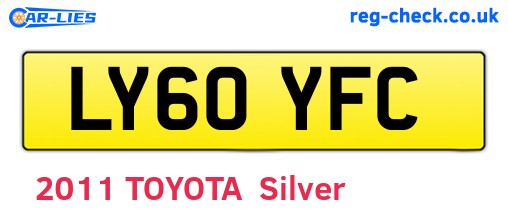 LY60YFC are the vehicle registration plates.
