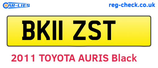 BK11ZST are the vehicle registration plates.